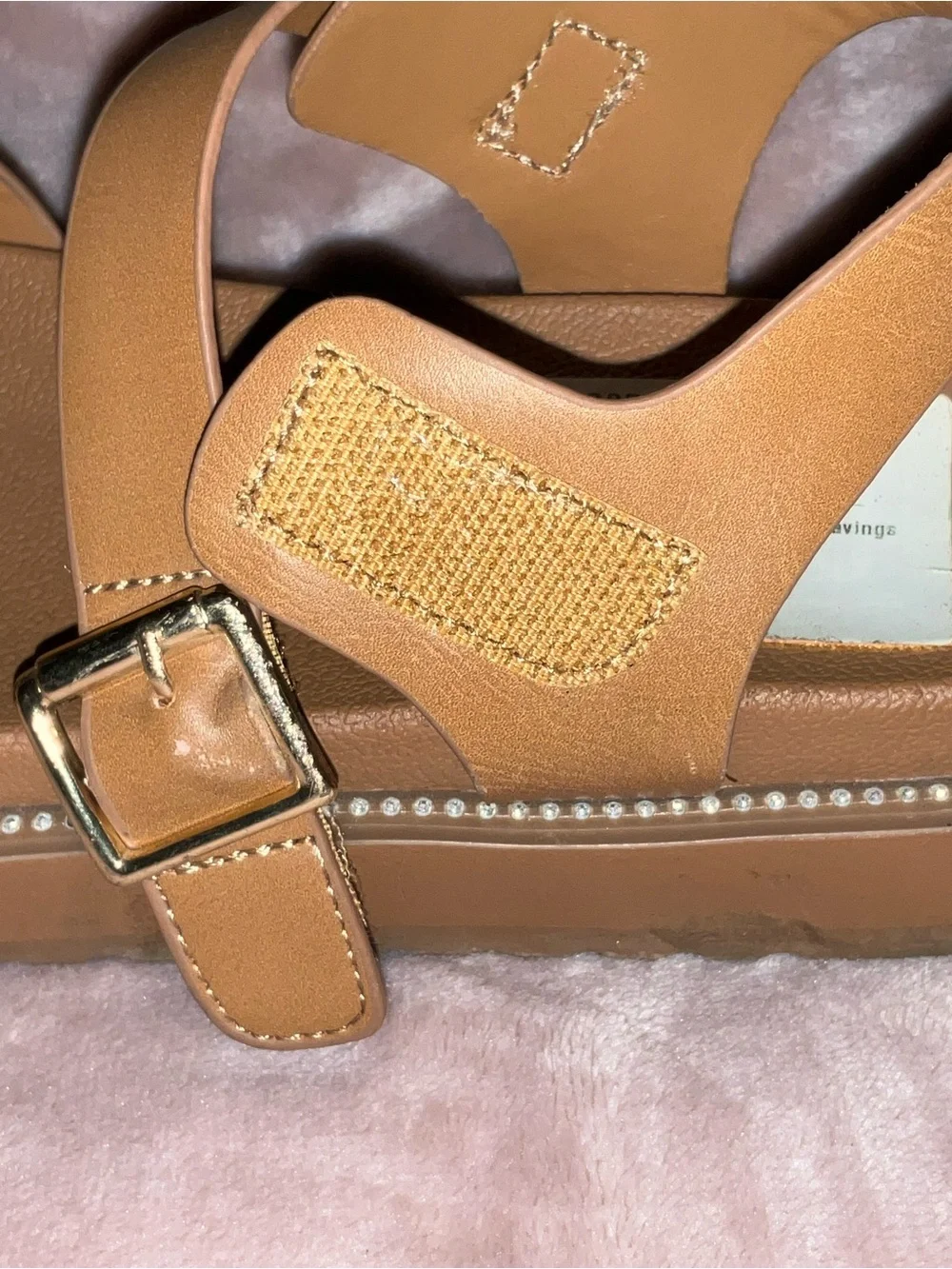 Steve Madden Kids Tan Double-Buckle Sandals